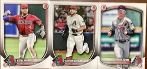 2025 Bowman Az Diamondbacks 3 Card Lot Marte, Druw Jones, Del Castillo RC ⚾️ - Picture 1 of 2