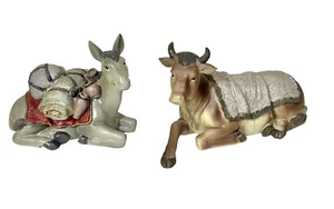 Toro de nacimiento vaca buey mentiroso de 8"" para decoración navideña a escala de 12"" pieza de burro de 5,5 - Imagen 1 de 13