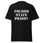 Chemise prison d'État Folsom argent Johnny homme en noir blues hors-la-loi country S-5XL