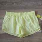 NWT All in Motion Women's Mid Rise Running Shorts Yellow Size XXL