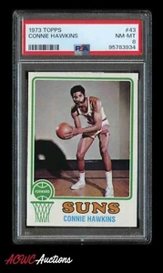 1973-74 Topps #43 Connie Hawkins PSA 8 (casi nuevo-como nuevo) - Imagen 1 de 2