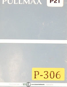 Pullmax P21, Shearing Forming nibbler, Instruction Parts and Service Manual 1968 - Picture 1 of 3