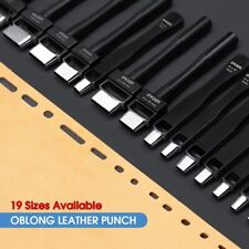 Oblong Leather Punch Set for Belt Hole Strap Watch Band Flat Oval Hollow Punch