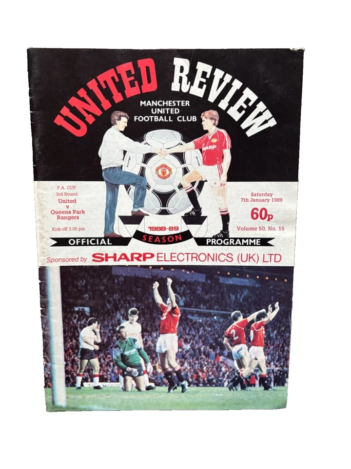Football Programme Manchester United v Queens Park Rangers 1988/1989 - Image 1 of 1