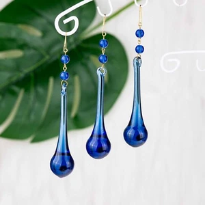 10PCS 80MM Blue Crystal Teardrop Chandelier Replacement Part,Wedding Party Decor - Picture 1 of 3