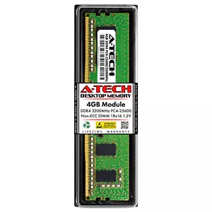 4GB DDR4-3200 DIMM Kingston KVR32N22S6/4 Equivalent Desktop Memory RAM - Picture 1 of 2