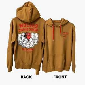 Kill Crew Porrada Series Wolves Among Sheep Hoodie Tan Red Graphic Size M - Bild 1 von 7