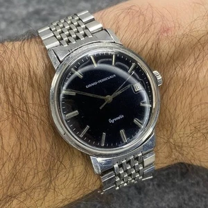 GIRARD PERREGAUX GYROMATIC AUTOMATIC BLACK DIAL SWISS WATCH CAL 423810 Ca1960 - Picture 1 of 13