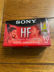 Cassette de audio en blanco Sony HF High Fidelity 90 min (paquete de 3) nuevo - Imagen 1 de 6
