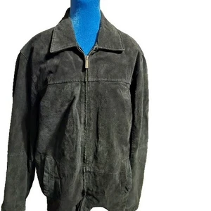 Boston Harbour Outdoorwear Mens Soft Brown Suede Leather Jacket Coat M - Picture 1 of 13