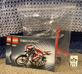 Lego Technic Motorbike 8051 Complete Set Instructions & Pieces - See Description