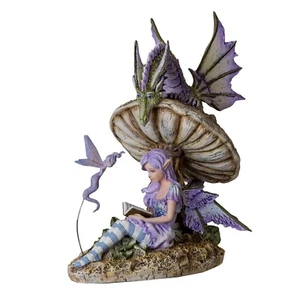 PT Amy Brown Designer Dragons "Story Teller" Dragon & Fairy Figure - Picture 1 of 2