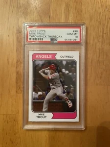 2019 Topps Throwback Thursday MIKE TROUT SP #98 /1153 PSA 10 - POP 59🔥 - Picture 1 of 2
