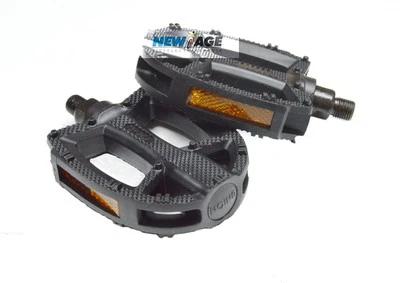 Black 1/2" Spindle Pedals,  Horse shoe Classic Style, MTB BMX Fixie Bike Bicycle - Image 1 of 2