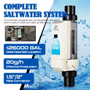 Generatore di Cloro Acqua Salata per Piscina 26.400 Gal per Piscine Interrate Fuori Terra - Foto 1 di 10