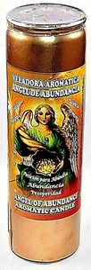 CANDLE AROMATIC COCKTAIL VELADORA ANGEL OF ABUNDANCE DE ABUNDANCIA PAINTED GOLD - Picture 1 of 2