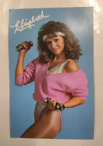 1988 WWF Miss ELIZABETH Workout POSTCARD WRESTLING Superstars II WWE vtg 80s WOW - Picture 1 of 3