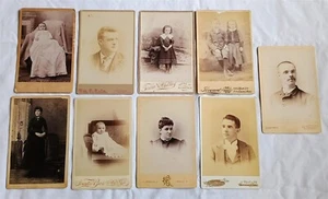 Antiguo lote de fotos de tarjetas de gabinete People Mass. Boston Taunton Marlboro Franklin etc. - Imagen 1 de 11