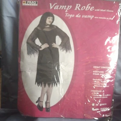 PMG Bata de Vampiro de Halloween con Mangas de Malla Adulto Talla XXL NUEVO EN PAQUETE Foto 1 de 4