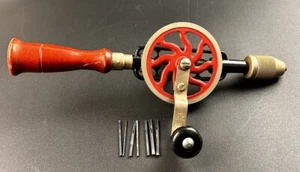 Vintage Egg Beater HAND DRILL w/bits, SoJo #2-01 - Picture 1 of 7