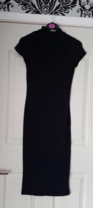 ladies brand new navy blue bodycon midi dress size 6 - Picture 1 of 2