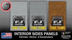 Trail Teams front panels Stickers (2 Decals) FIT on TOYOTA FJ CRUISER All years - Picture 1 of 8