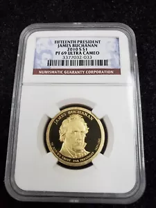 2010 S $1 James Buchanan Presidental Dollar-NGC PF69 Ultra Cameo  - Picture 1 of 2