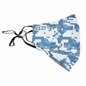 XRGO XM25DC Reusable Cloth Face Mask with Carbon Filter Blue-Gray Camo - Picture 1 of 5