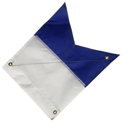 JCS Nylon Alpha Flag w/ Brass Grommets & Steel Spring Wire Stiffener, 14x18