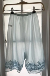 Pantalones Cortos De Colección Bloomers Knicker Semi Transparente Azul Pettipant Medio Slip Encaje Talla XS 4 - Imagen 1 de 8