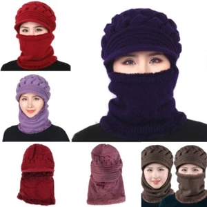 Beanie Hat Balaclava Thicken Plus Velvet Windproof Dog Walking in Cold Weather - Picture 1 of 12