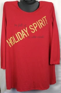 NUEVO CON ETIQUETAS Camisa de Noche Cacique Sleep Lane Bryant Vacaciones Navidad Talla Grande - Imagen 1 de 12