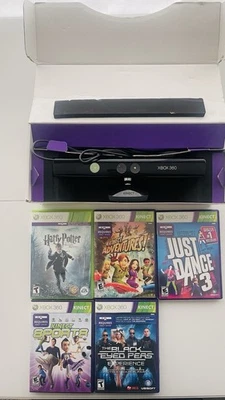Microsoft Xbox 360 Kinect Sensor Bar + 6 Games Bundle. - Image 1 of 4