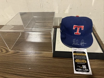 Sombrero firmado por Nolan Ryan Texas Rangers JSA/Coa con estuche de acrílico muy bonito Foto 1 de 4