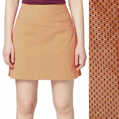 Lady Hagen Orange Geo Print Tummy Control Pull On Golf Skort XXL Pickleball - Image 1 of 4