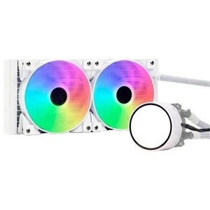 DISSIPATORE A LIQUIDO GAMING CPU COOLER RGB BIANCO LGA 1150 1151 1366 2011 2066 - Afbeelding 1 van 2
