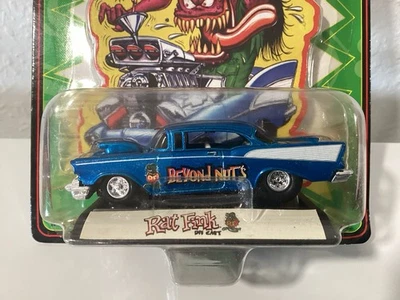 Rare Racing Champions Rat Fink Beyond Nuts 1957 Chevy Bel Air Blue 1:64 NEW - Image 1 of 4