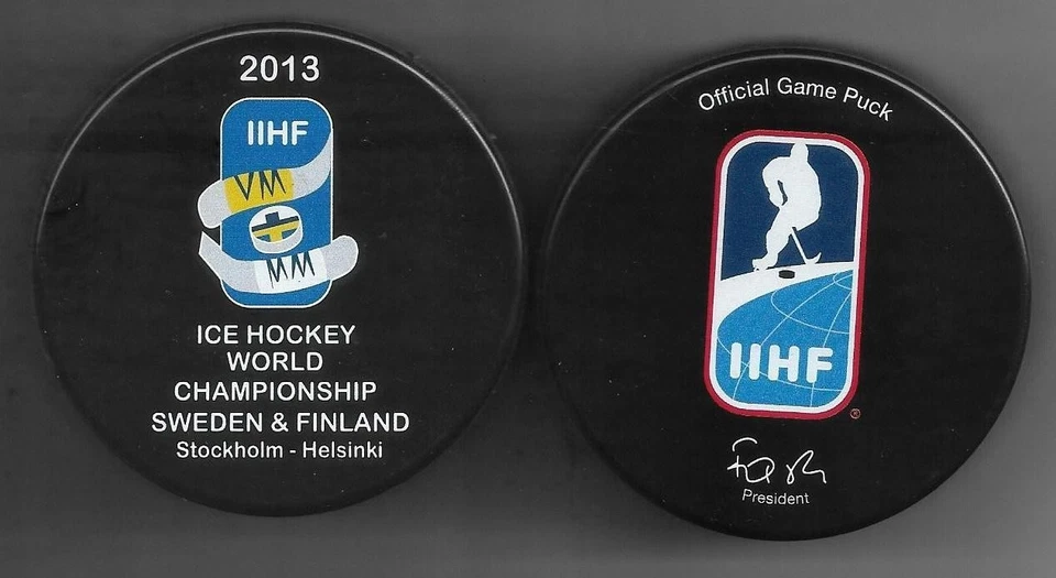 Eishockey Puck GAME PUCK WM 2013  STOCKHOLM & HELSINKI    DEL NHL - Bild 1 von 1
