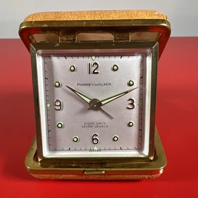 Phinney Walker Eight Day Seven Jewels Travel Alarm Clock - German - Run - Image 1 of 4