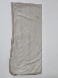 Carter's Brown & White Striped Knit Swaddle Receiving Blanket Cotton Baby - Picture 1 of 4
