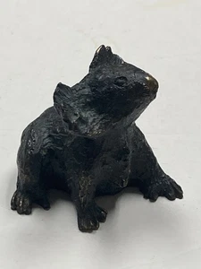 Bronze Koala statue figurine. Signed by Unknown artist 2x2x2.5” 219 Grams Hollow - Picture 1 of 10