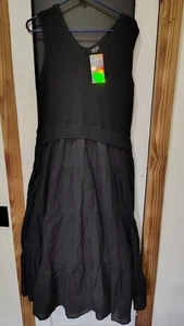 Schwarzes ärmelloses Maxikleid für Damen von Say What neu mit Etikett Größe 2X - Bild 1 von 5