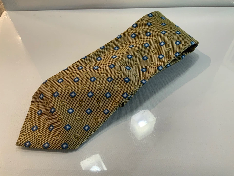 Corbata de cuello Nordstrom geométrica 100 % cuidado inteligente dorada para hombre SEDA ITALIANA 3,9”x60” Foto 1 de 4