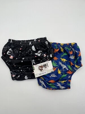 Two Baby Diaper Covers Dinosaur Outer Space 4T - Image 1 of 4