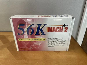 56K MACH 2 Internal Data/Fax Modem PCI Version Windows 95,98 New Sealed - Picture 1 of 3