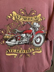 Sturgis 2007 67th Annual Bike Week T- Shirt Mens Large Champagne Fat Boy Bike - Picture 1 of 8