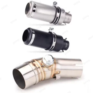 For Kawasaki Versys 650 2017-2024 Exhaust Mid Pipe Black/Silver Muffler Tips - Picture 1 of 6