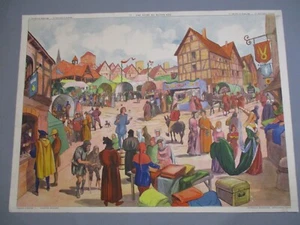 AT153 AFFICHE SCOLAIRE ECOLE ROSSIGNOL ST LOUIS A VINCENNES - FOIRE AU MOYEN AGE - Imagen 1 de 6