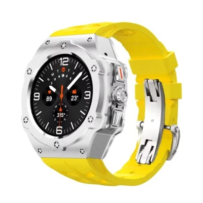 Funda de aluminio de lujo con correa de silicona para reloj Samsung Galaxy Ultra/Ultra 2025 Foto 1 de 4