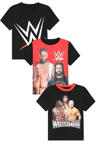 WWE World Wide Wrestling 3er Pack T-Shirts Jungen Multipack rot - Bild 1 von 7
